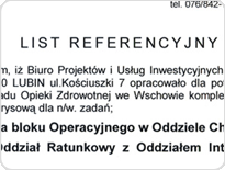 List Referencyjny